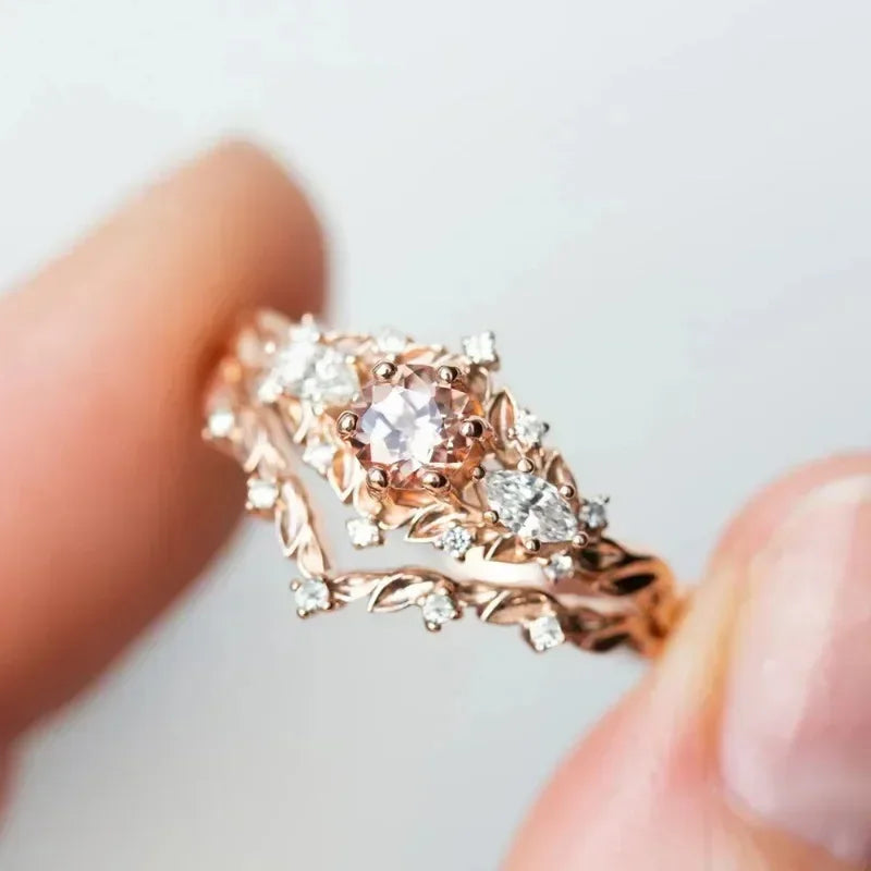 Classic Set Women Ring Simple Small Fresh Copper Inset Artificial Zircon Fashion Personality Trend Fashion Luxury