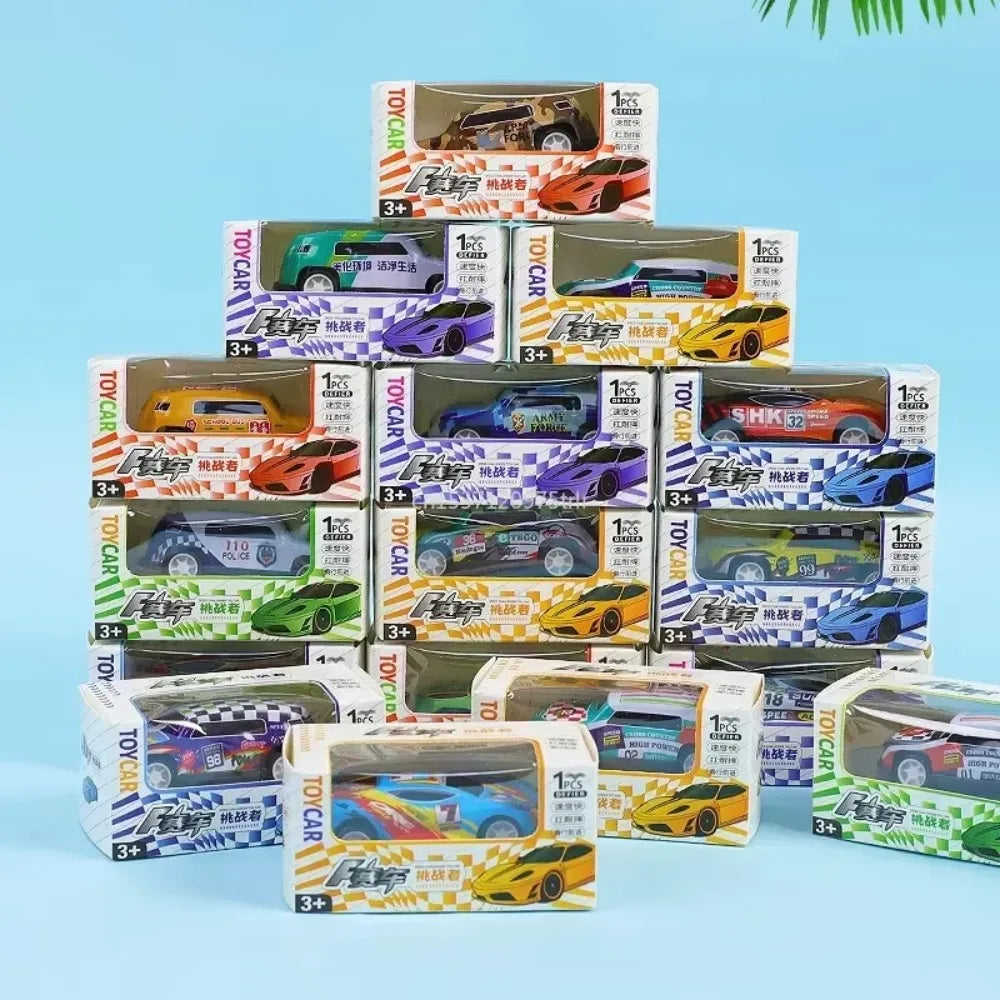 Children Stunt Car Model Alloy Body Pull Ejection Jumping Mini Cars Simulation Diecast Vehicle Collectible Toys for Kids Gift