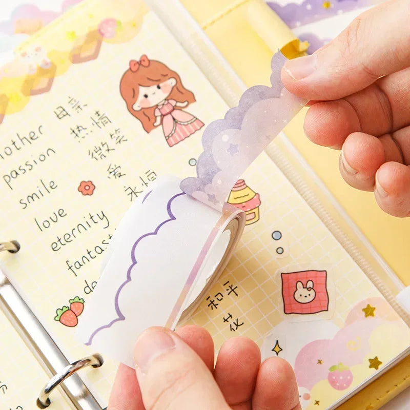 Kawaii Gradient Clouds Washi Tapes DIY Scrapbooking Journal Planner Diary Stickers Cute Masking Tape Korean Stationery Office