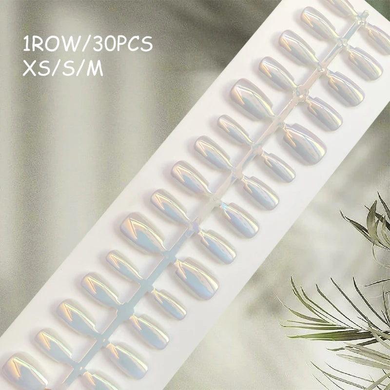 30pcs Gradient Fake Nails French Blush Nude Nail Waterproof Faux Medium Coffin False Nails Fingernails Press On Nails Tips  Mani