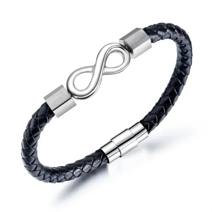Retro Punk Bicycle Chain Hand Woven Leather Bracelet with Metal Buckle Men\\\\\\\\'s Cycling Motorcycle Rock Party Jewelry