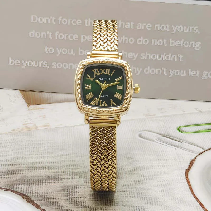Famous Brand Women Watch Stainless Steel Strap Gold Watch Fashion Luxury Gift Ladies Quartz Wristwatches Relojes Para Mujer