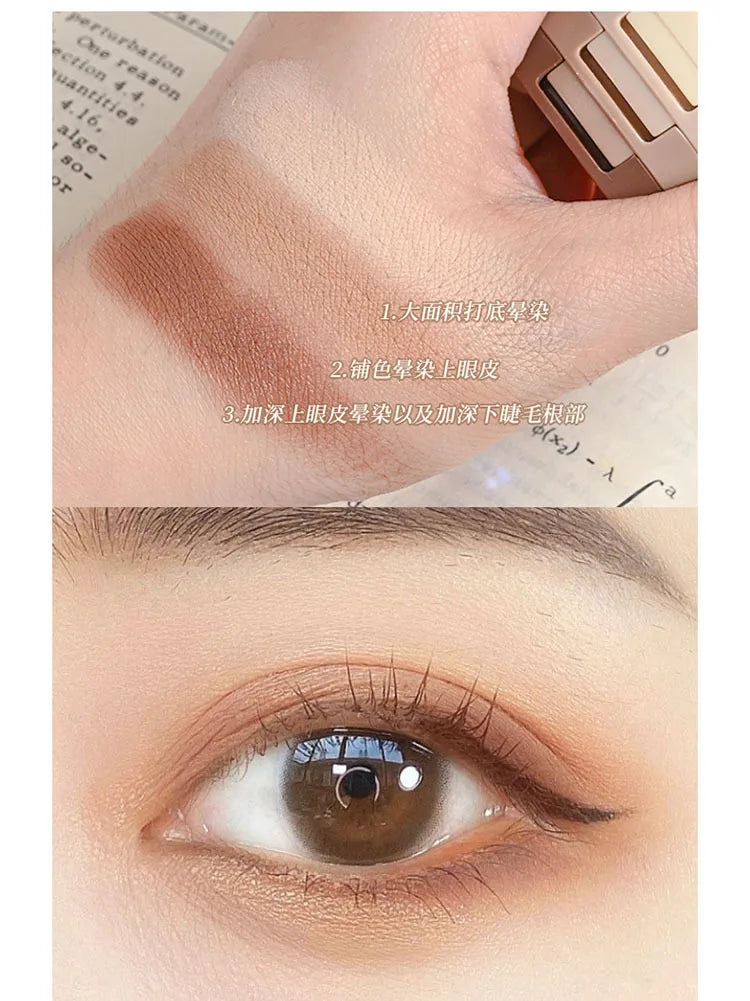 3-in-1 Makeup Palette Matte Pearlescent Eyeshadow Blush Highlighter Contouring Three-layer All-in-one Palette Brightening Skin