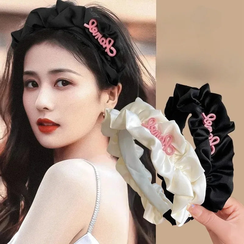 1PC Elegant High Cranial Top Compression Pleated Exquisite Hair Accessories Fashion Sweet Daily Wear Headband 도매