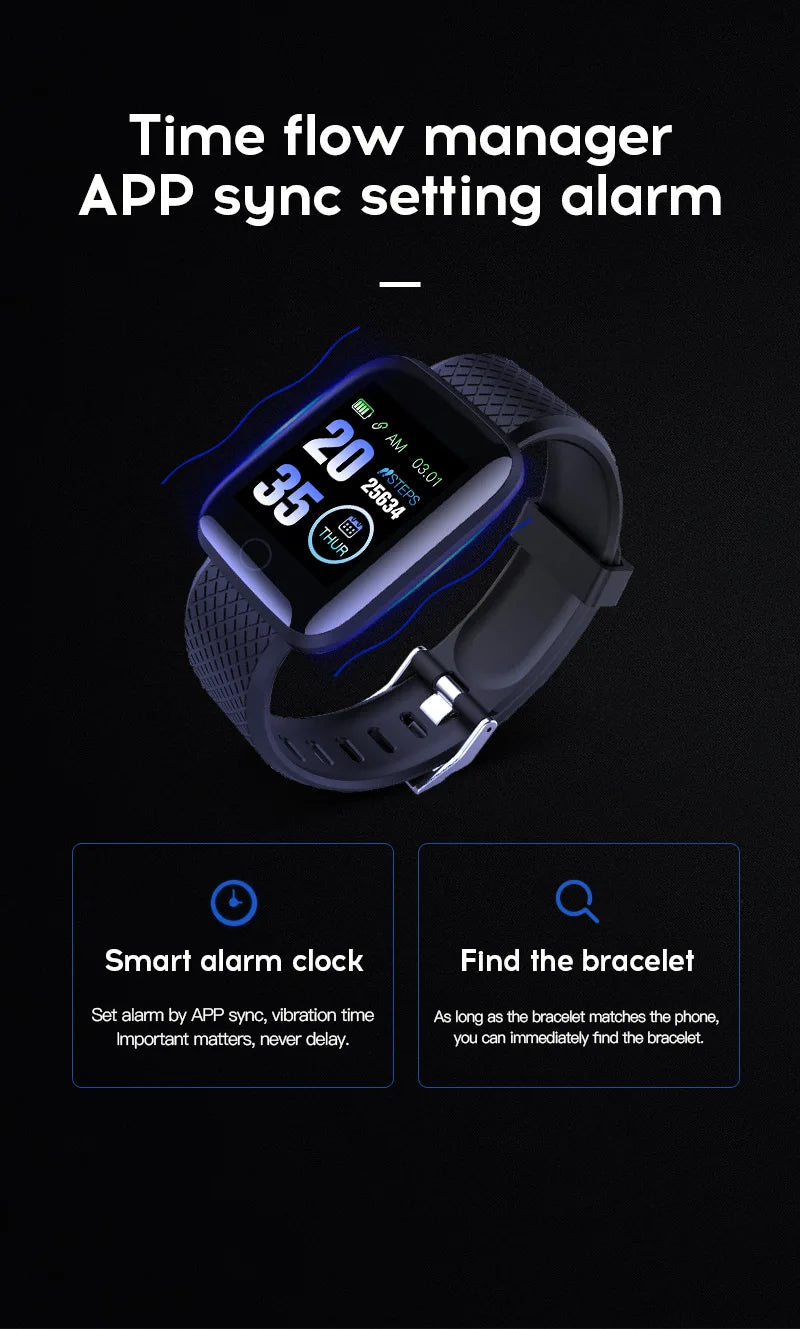 New 116plus Smart Watch Women Men Full Touch Screen Sport Fitness Watch Man IP67 Waterproof Bluetooth For Ios Android Smartwatch