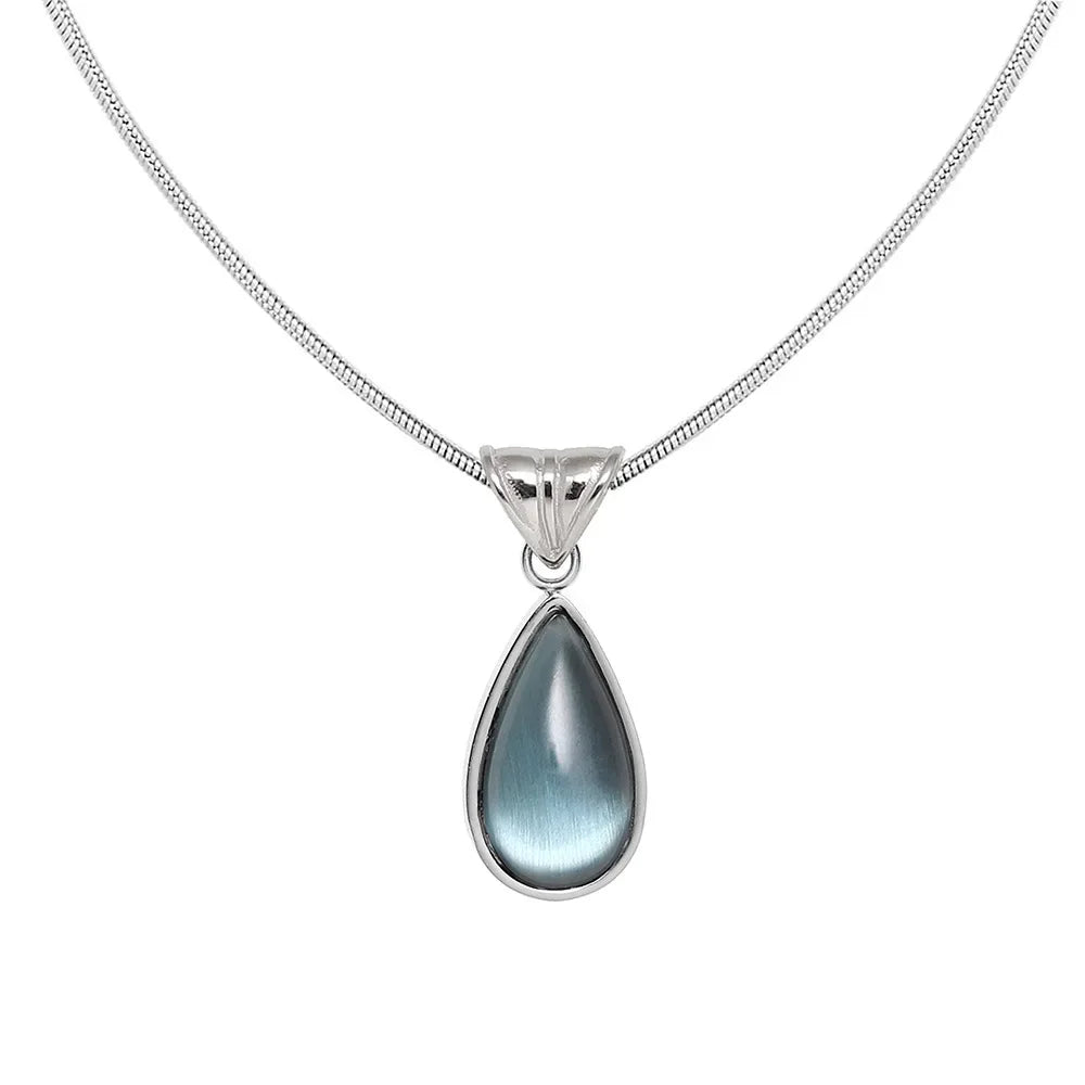 1/2PCS  Water Drops Necklace Small French Style Clavicle Chain Snake Bone Titanium Steel Retro Mermaid Tears Collarbone Chain