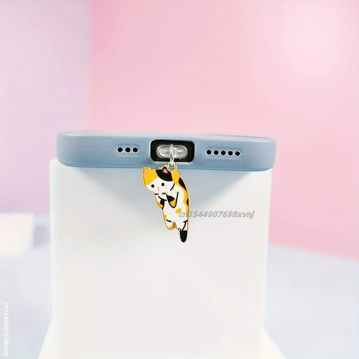 1pcs cat phone dust plug suitable for iPhone for Samsung Type-C interface dust plug phone suspension accessories cute cat