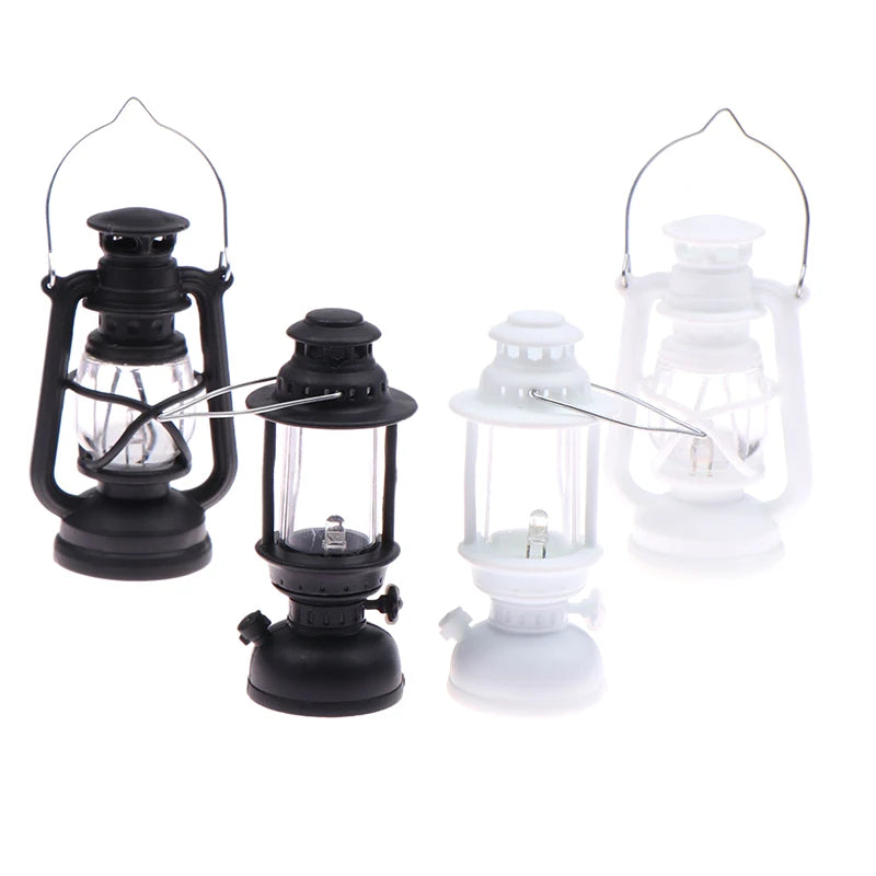 6cm Mini Led Retro Glowing Pony Lantern Simulation Cande Light Night Light Dollhouse Miniature Lamp Home Decor Toy