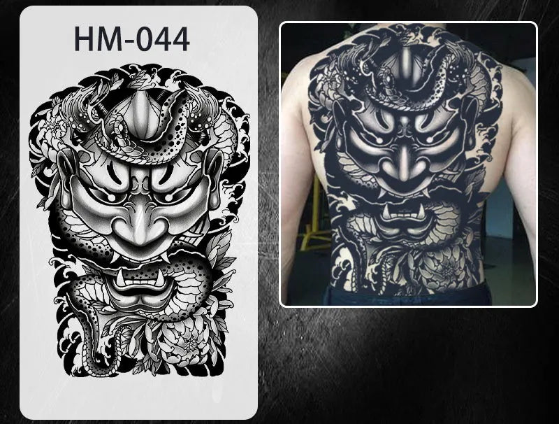 Angel Wings God Tattoo Stickers Realistic Juice Ink Semi Permanent Full Back Body Tattoo Temporary Lasting 2 Weeks Men Adult