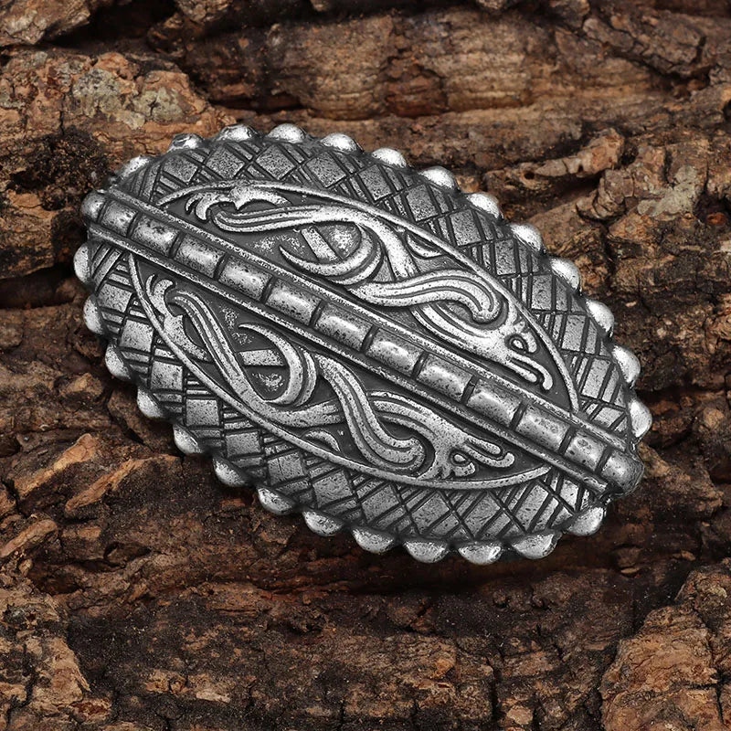 Vintage Norse Mythology Iceland Norse Shield Brooch Medieval Clothing Fastener Clothes Scarf Cloak Jewelry for Men Women