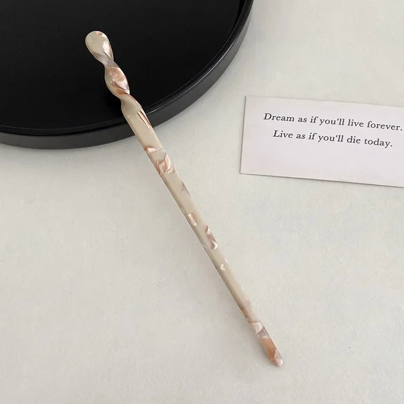 Chinese Style Hair Sticks Vintage Acetate Resin Chopstick Women Hairpins Clip Pin Headwear Wedding  Accessories