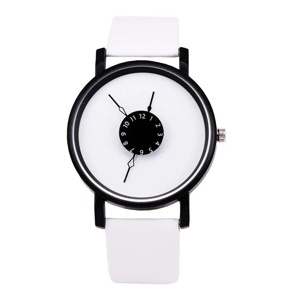 Couple Casual Quartz Watches Leather Band Strap Watch Analog Wrist Watch for Women Men Creative Digital Dial Clock Reloj Mujer