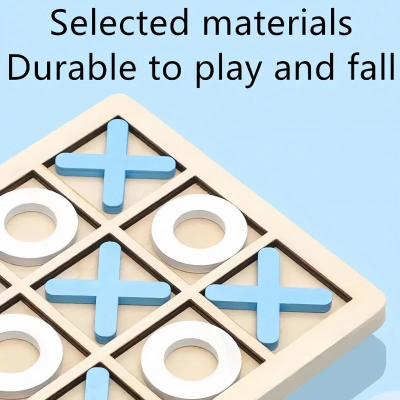 Xo Tic Tac Toe Wooden Board Game Table Toy Parent-child Interactive Fun Game Children Puzzle Toys For Birthday Party