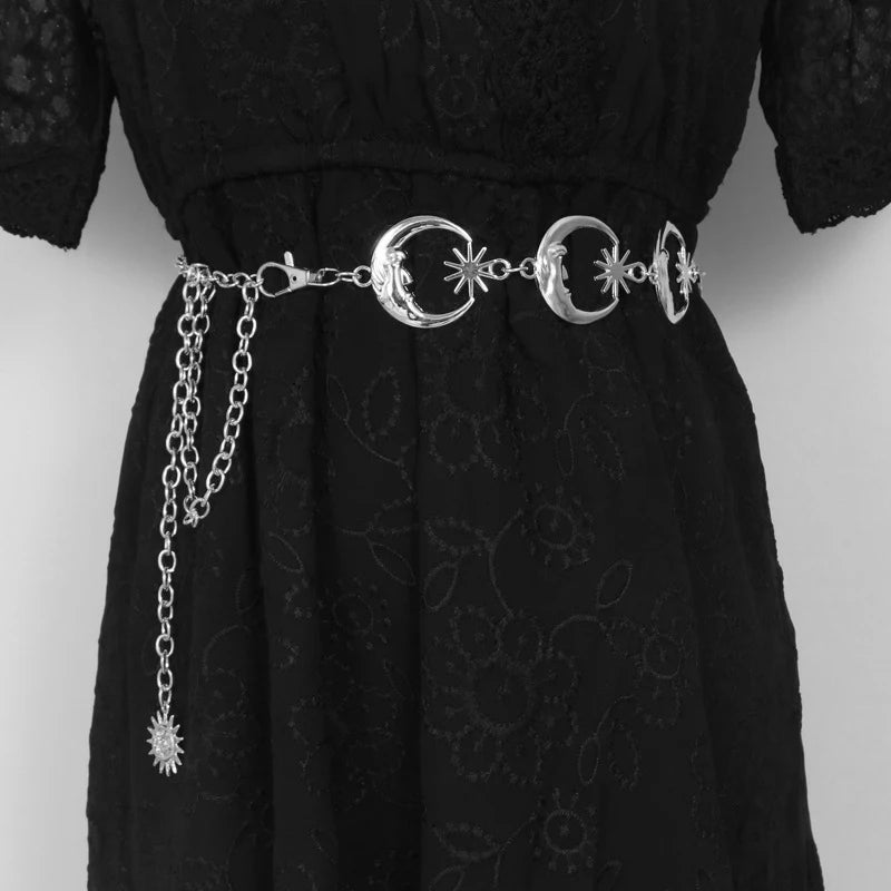 Slim Heavy Waist Chain Men Skull Keychain Wallet Chain Gothic Biker Fashion Accessories