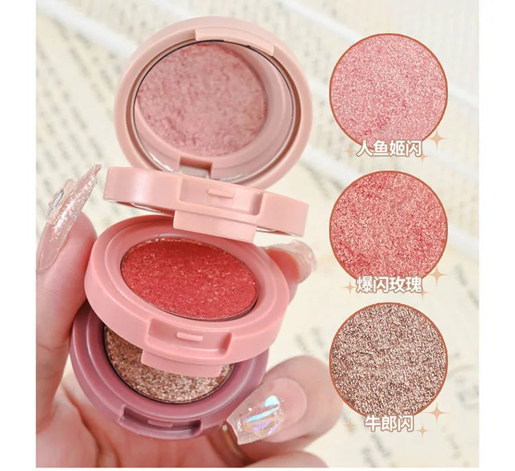 3-in-1 Makeup Palette Matte Pearlescent Eyeshadow Blush Highlighter Contouring Three-layer All-in-one Palette Brightening Skin