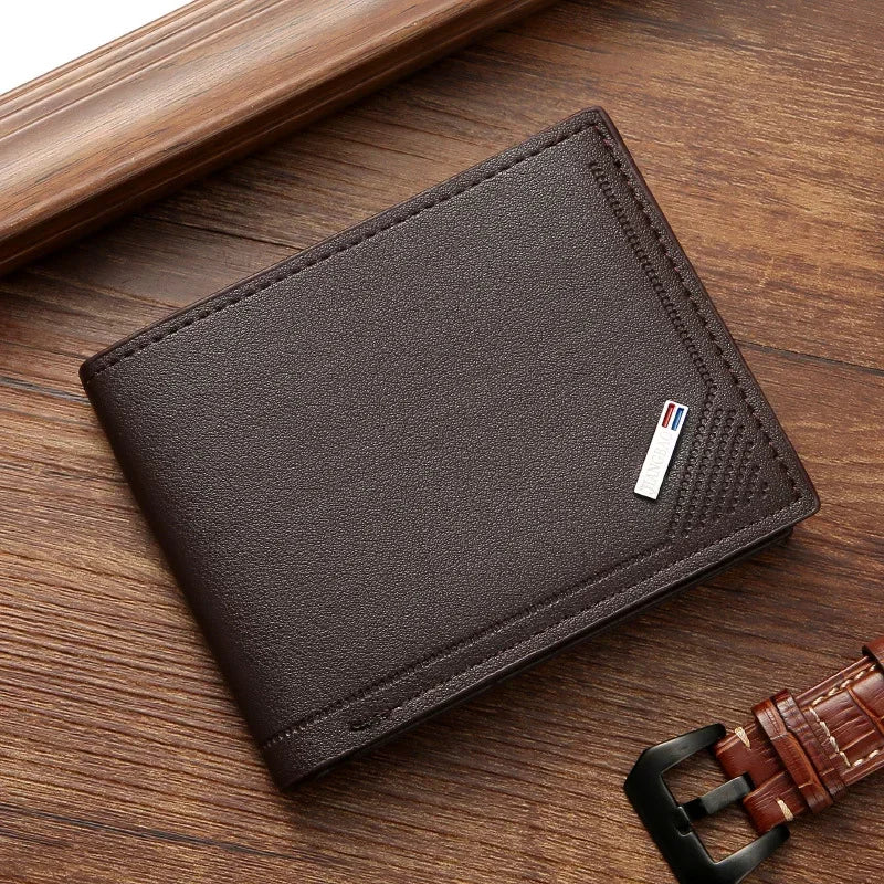 Men Foldable Wallets Picture Coin Slim Purses Business Money Credit ID Cards Holders Vintage Business Practical Men Wallets