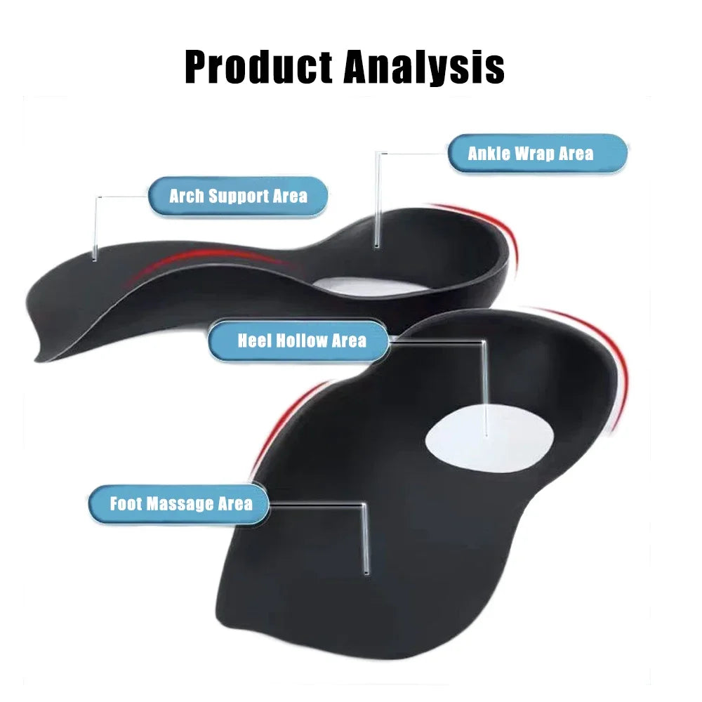 Flat Foot O-Shaped Legs Insole for Shoes Correction Arch Support Plantar Fasciitis Orthopedic Insoles Men/Women Foot Care Insert