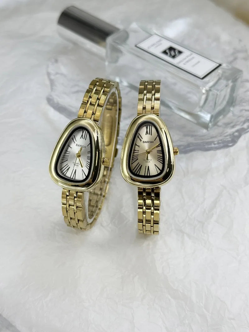 Hot Sale Stainless Steel Strap Women's Watch Irregular Snake Head Dial Ladies Quartz Watch Fashion Luxury Gift Clock Wholesale