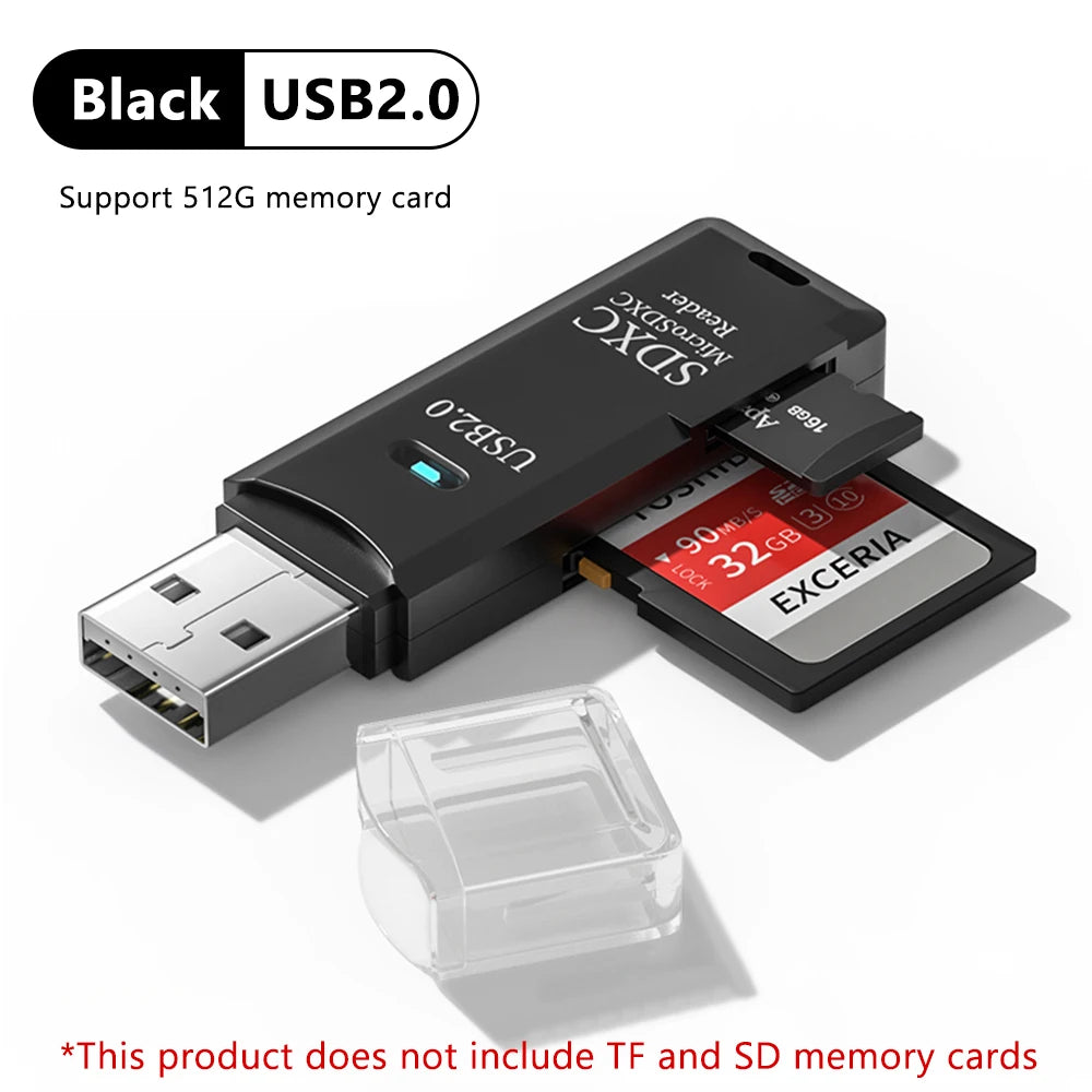 2in 1 USB 3.0 Card Reader USB2.0 To SD TF Memory Card Adapter For PC Laptop Accessories Flash Drive Card Reader Smart Cardreader