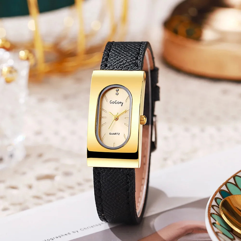 New Brand Women Watch Fashion Rectangular Dial Quartz Watch Simple Leather Strap Luxury Ladies Gift Wristwatches Dropshipping