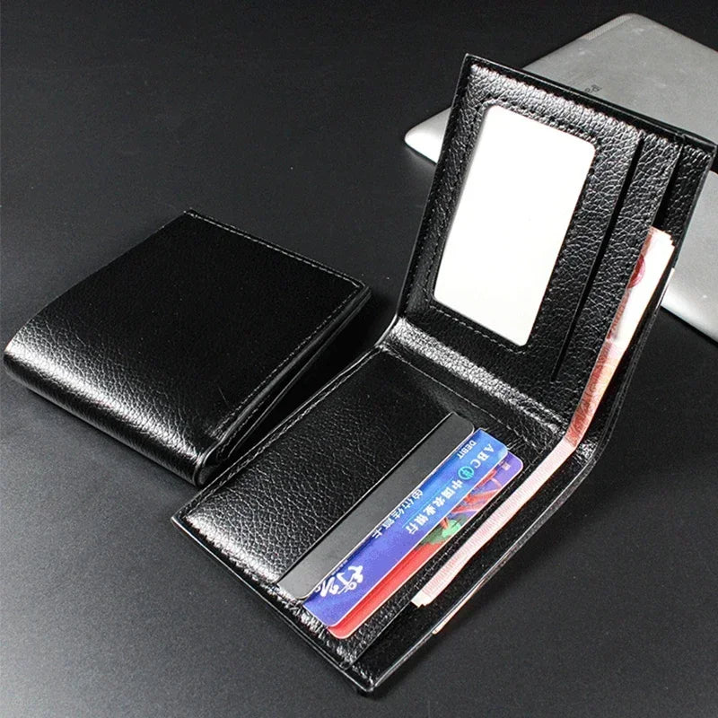 Men's Wallets Premium Product  for Man Short Black Walet Portefeuille Homme  Purse  Clutch Purse  Card Holder  Photo Holder