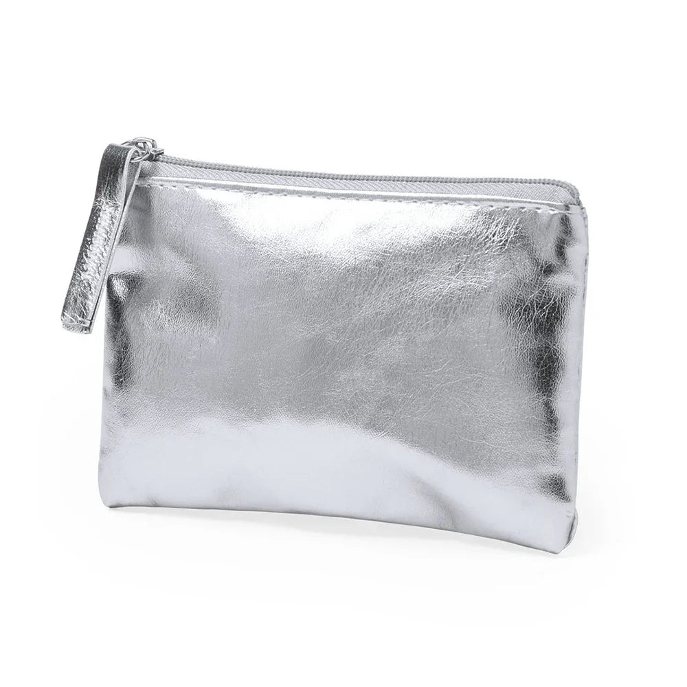 Cosmetic Bag Bright PU Coin Purse Retro Wallet Korean Style Small Item Bag Solid Color Coin Purse Zipper Coin Purse Outdoor