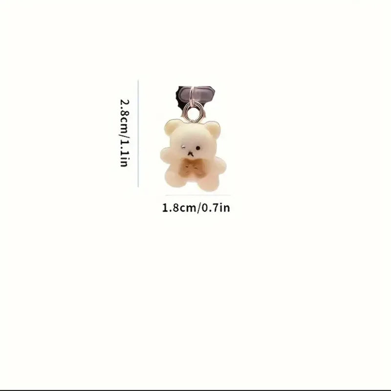 Cute Bear Phone Dust Plug For Iphone For Samsung Type-C Interface Decorative Accessories Dust Cover Dust Cover Kawaii