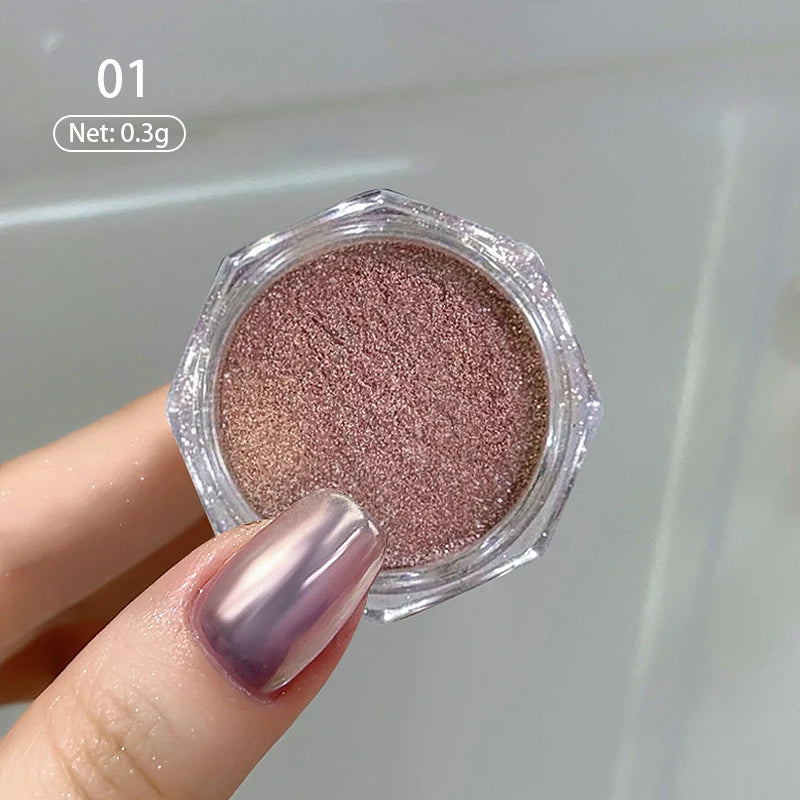 1 Box Red Cat Magnetic Powder Water Light Pink Cat Magnetic Effect Nail Chrome Pigment Dust Manicure New Year Nail Art Supplies