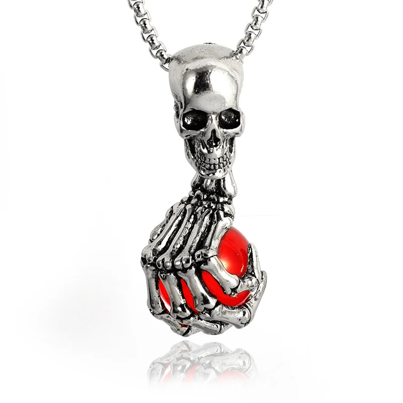 Vintage Buddhist Dharma Vessel Exorcism Vajra Pendant Necklace for Men Necklace Religious Amulet Accessory Gift