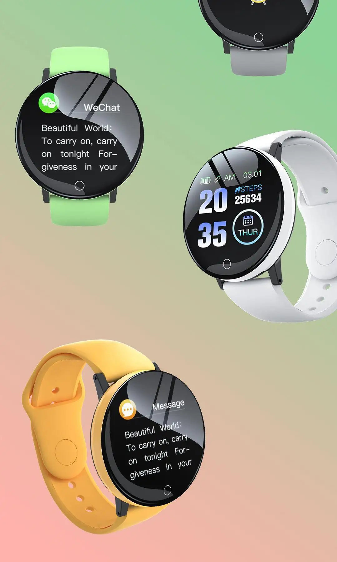 D18 Smartwatch Circular Color Screen With Multiple Sports Modes Call Information Reminder Photo Taking Music Smart Bracelet D20