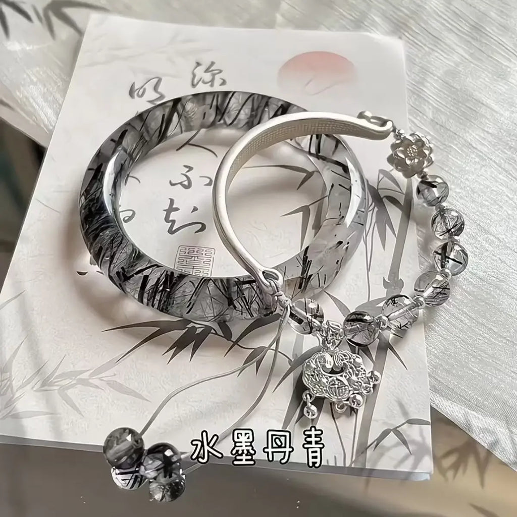 Chinese Style Tassel Beaded Bracelet for Women Retro Butterfly Pendant Charm Bracelets Temperament Bangles Fashion Jewelry Gift