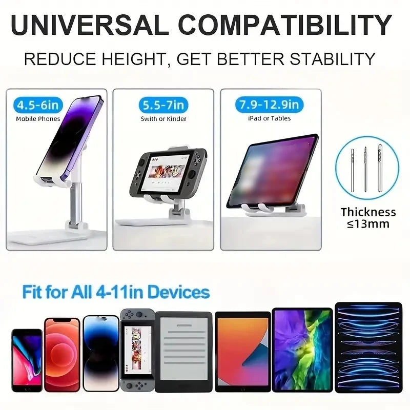Foldable Phone Holder Universal Adjustable Multi-function Desktop Holder Stand For Xiaomi iPhone iPad Tablet Huawei Lazy Bracket