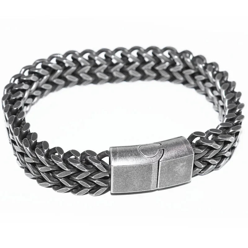 Fashion Braided Stainless Steel Bracelet Men\'s  Armband Nordic Bracelet Biker Riding Rock Party Jewelry