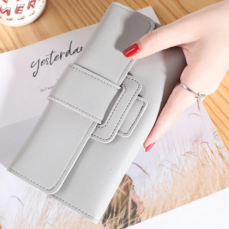 Women  Large Capacity Leather Wallet Cardholder Coin Purses Clutch Phone Credit Card Holder Ladies Luxury Bag