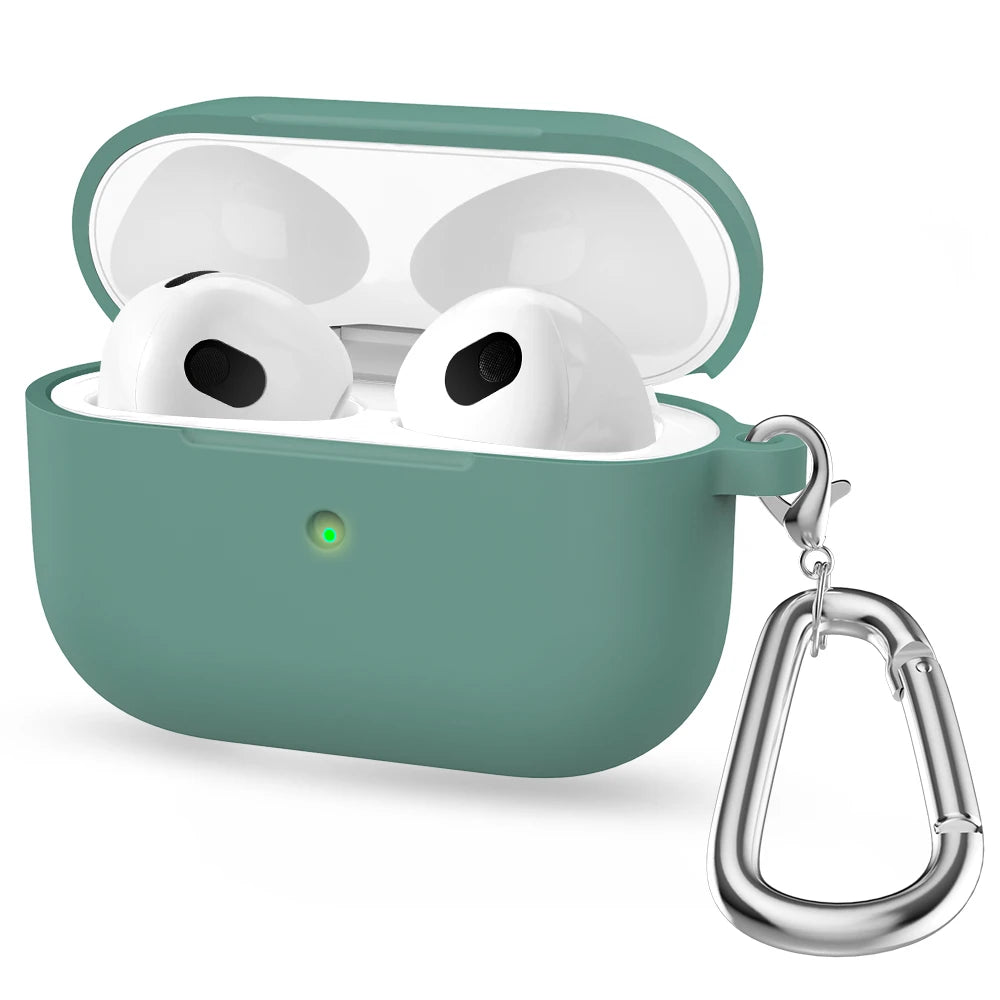 Origin Soft Silicone For Apple Airpods 3 Protective Case Bluetooth Wireless Earphones Cover Shell for Air Pods 3rd gen With Hook