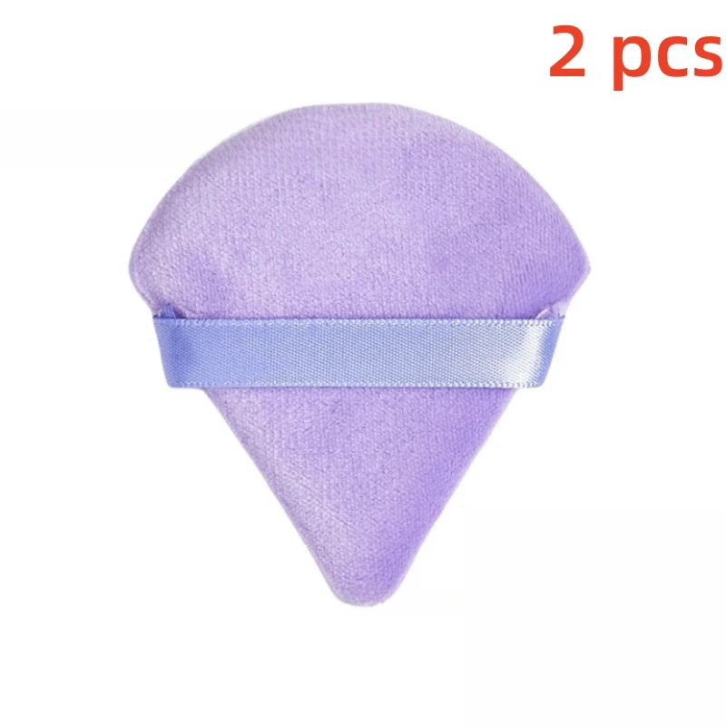 Triangle Powder Puff Soft Makeup Sponge for Face Make Up Eyes Contouring Shadow Cosmetic Washable Mini Velvet Foundation Puff