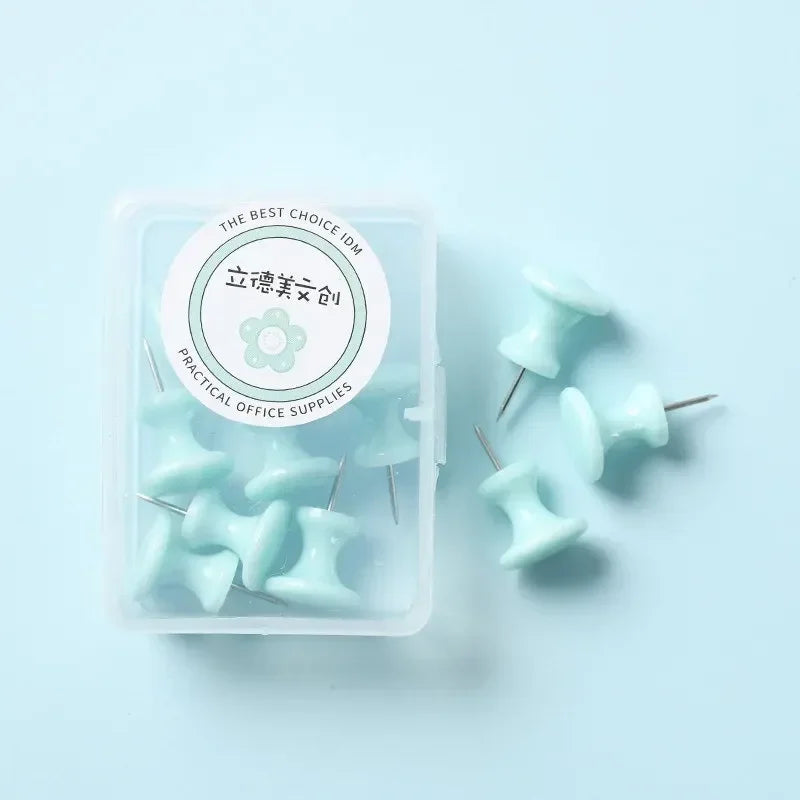 40/10Pcs Pink/Green/Purple Push Pins Thumb Thumbtack Board Pins Drawing Photo Wall Studs Office School Supplies