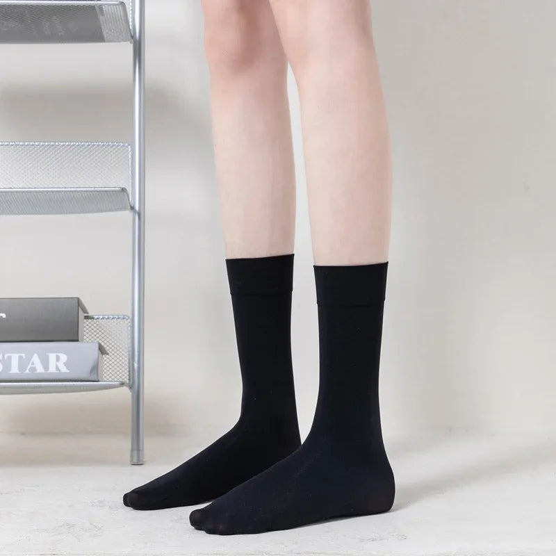 Fashion Black White Soild Color Long Socks Women Over Knee Thigh High Over The Knee Stockings Lolita Ladies Girls Warm Knee Sock