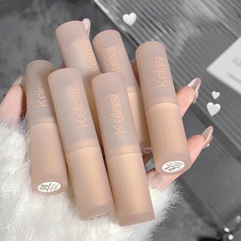 Velvet Matte Lipstick Moisturizing Waterproof Lasting Nude Apricot Lip Tint Non-stick Cup Lip Gloss Lipstick Cosmetics Make Up