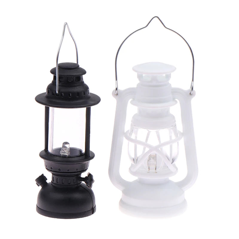 6cm Mini Led Retro Glowing Pony Lantern Simulation Cande Light Night Light Dollhouse Miniature Lamp Home Decor Toy