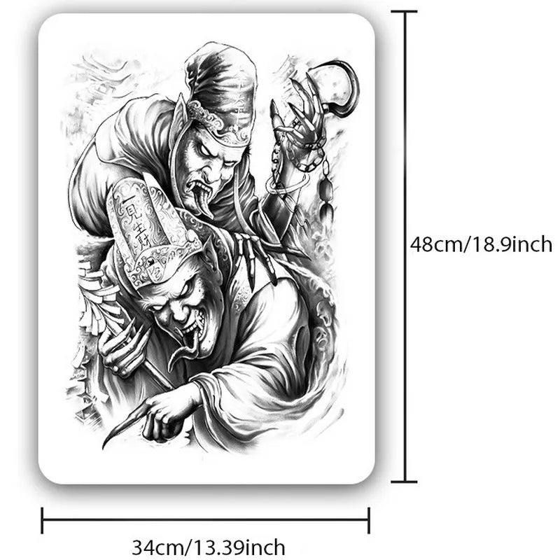 Angel Wings God Tattoo Stickers Realistic Juice Ink Semi Permanent Full Back Body Tattoo Temporary Lasting 2 Weeks Men Adult