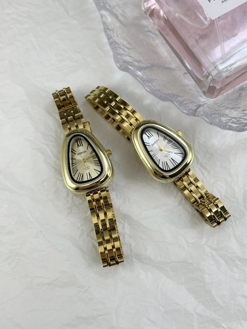 Hot Sale Stainless Steel Strap Women's Watch Irregular Snake Head Dial Ladies Quartz Watch Fashion Luxury Gift Clock Wholesale