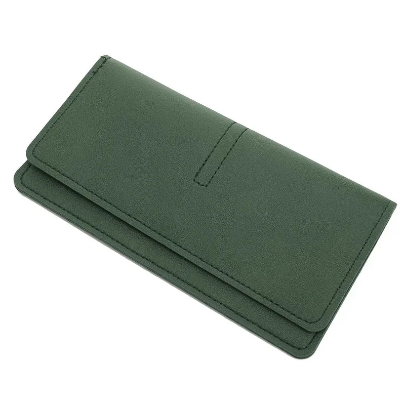 PU Leather Long Women Thin Wallets Large Capacity Female Coin Purses Hasp Clutch ID Credit Multi-Card Holder Money Bag Clip
