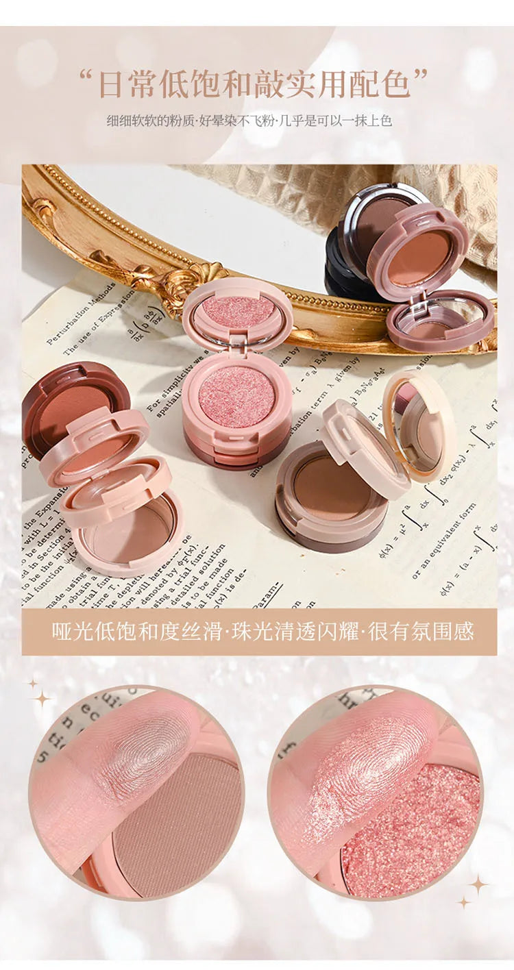 3-in-1 Makeup Palette Matte Pearlescent Eyeshadow Blush Highlighter Contouring Three-layer All-in-one Palette Brightening Skin