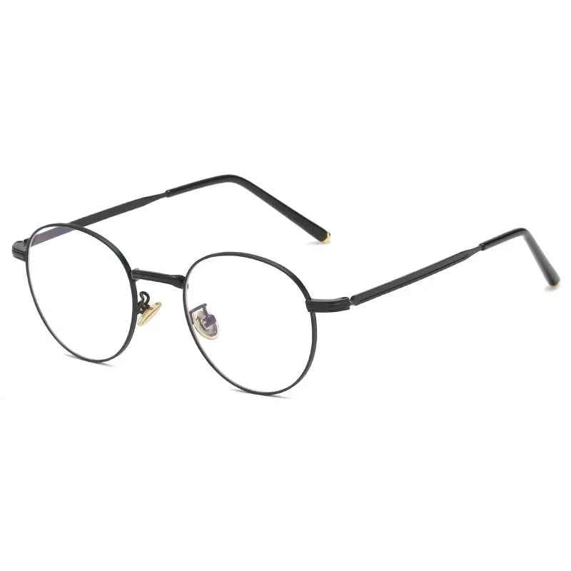 Metal Round Anti Blue Light Glasses Women Men Classic Trend Eyeglasses Frames Transparent Computer Glasses Oculos Feminino