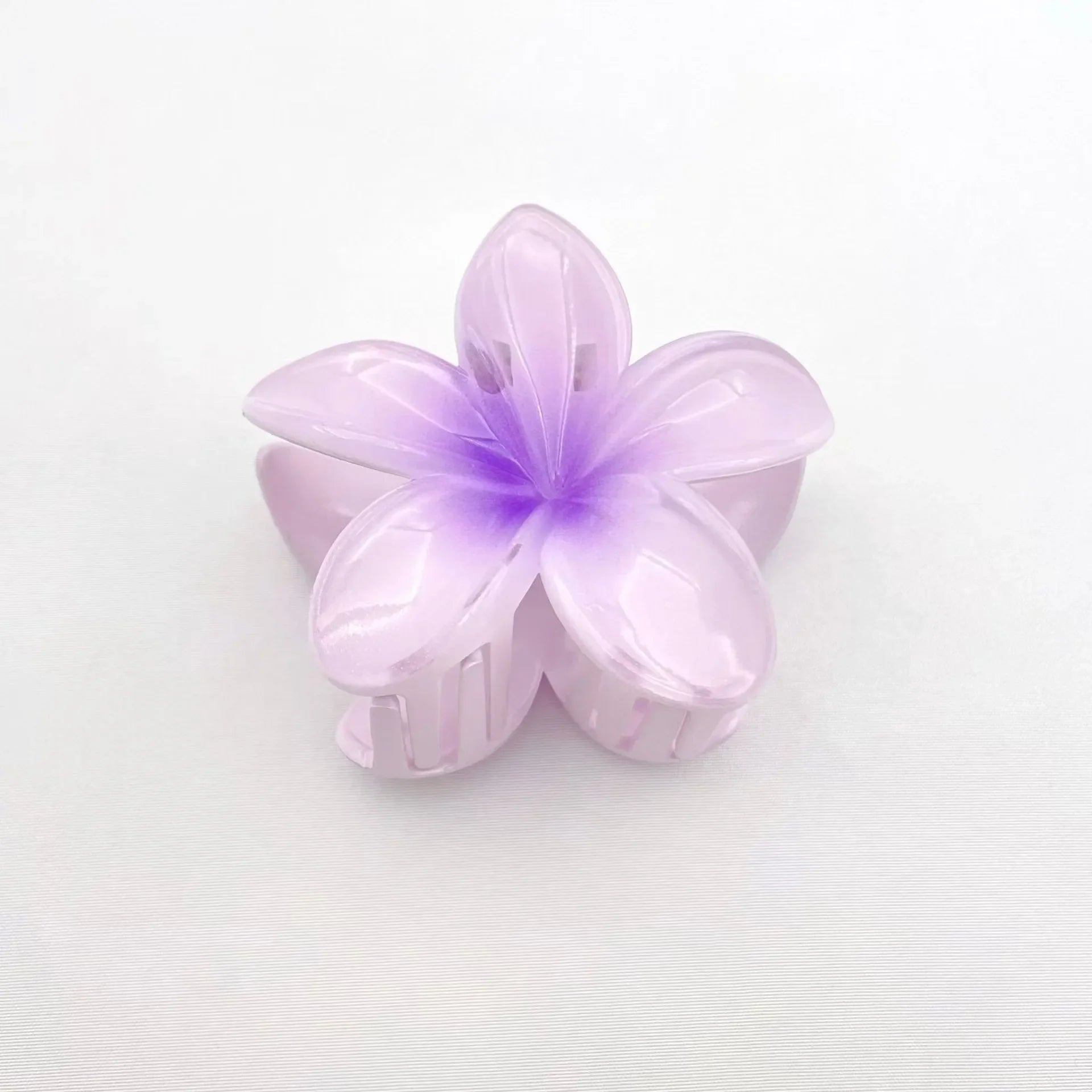 Hawaiian Flower Crab Hair Clips for Women Plumeria Barrettes Large Hair Claw for Thin/Thick Beach Hair Accessories for Girls 8cm