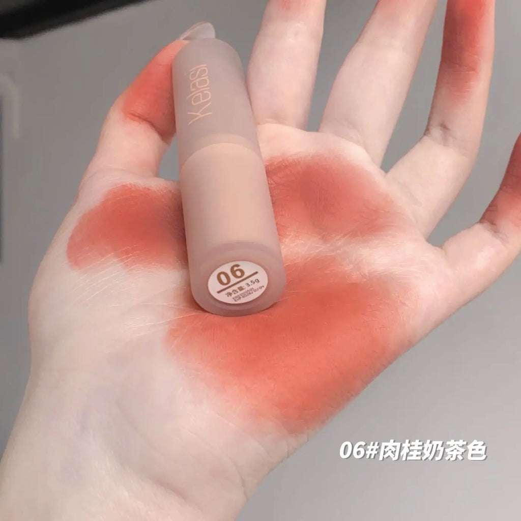 Velvet Matte Lipstick Moisturizing Waterproof Lasting Nude Apricot Lip Tint Non-stick Cup Lip Gloss Lipstick Cosmetics Make Up