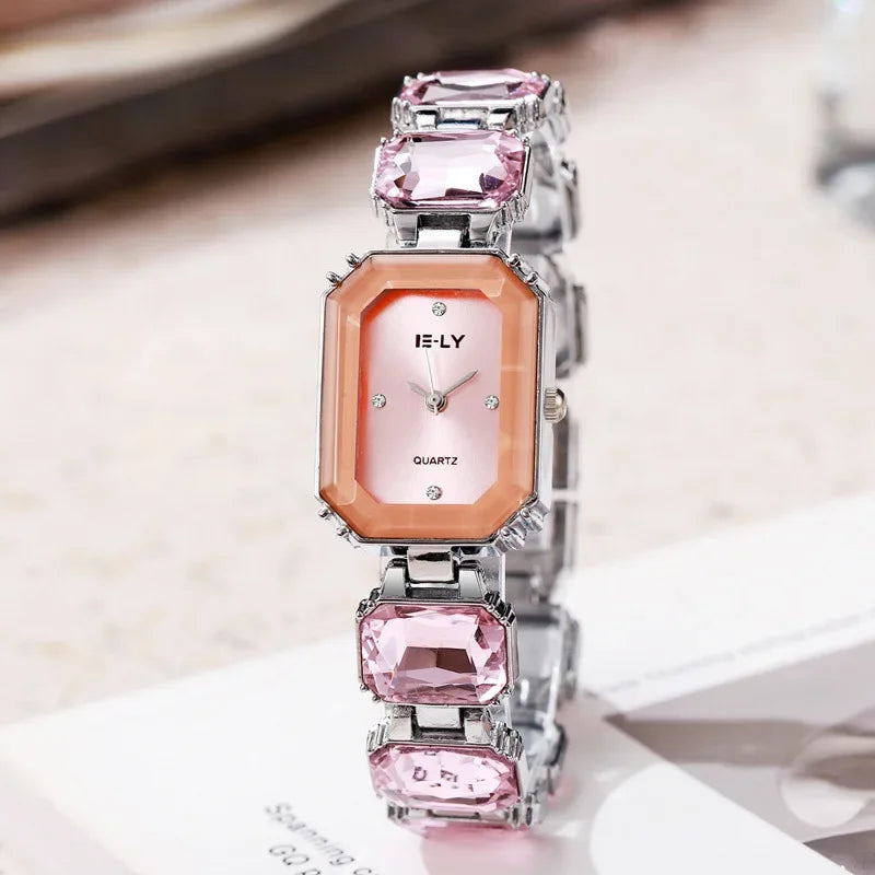 Famous Brand Women Watch Big Water Diamond Bracelet Strap Quartz Watch Fashion Ladies Gift Wristwatch Luxury Clock Dropshipping