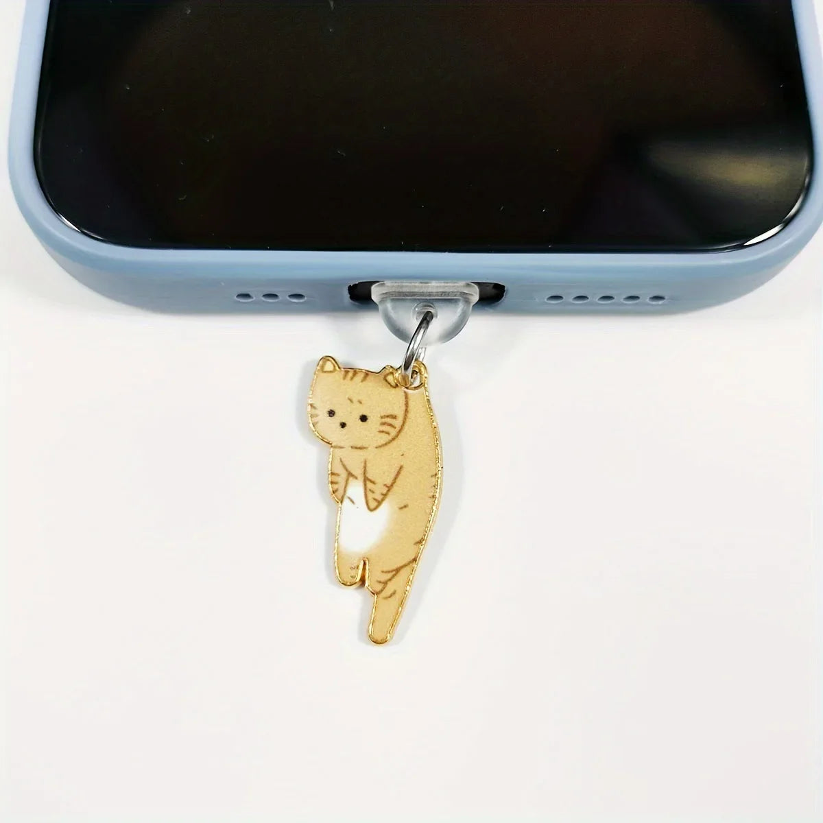 1pcs cat phone dust plug suitable for iPhone for Samsung Type-C interface dust plug phone suspension accessories cute cat