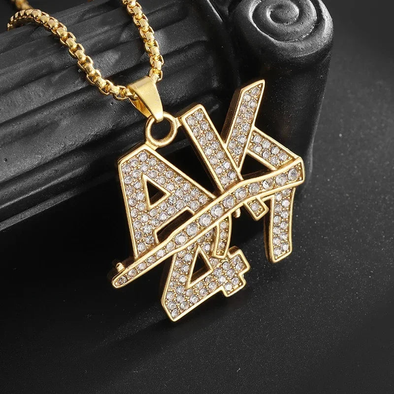 Classic Fashion Punk High Quality Metal Male and Female Hip-hop Pendant Necklace Slip Chain Jewelry